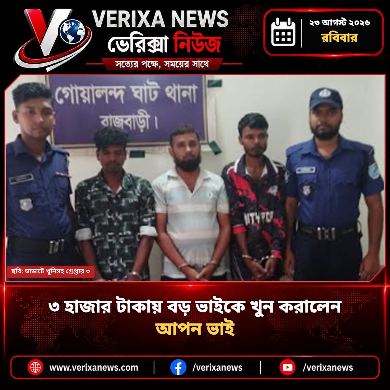 ৩ হাজার টাকায় বড় ভাইকে খুন করালেন আপন ভাই — 1